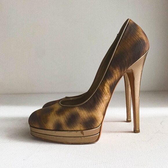 Casadei Animal Print Cheetah Super High Sexy Stiletto Heels 9B - Picture 3 of 9